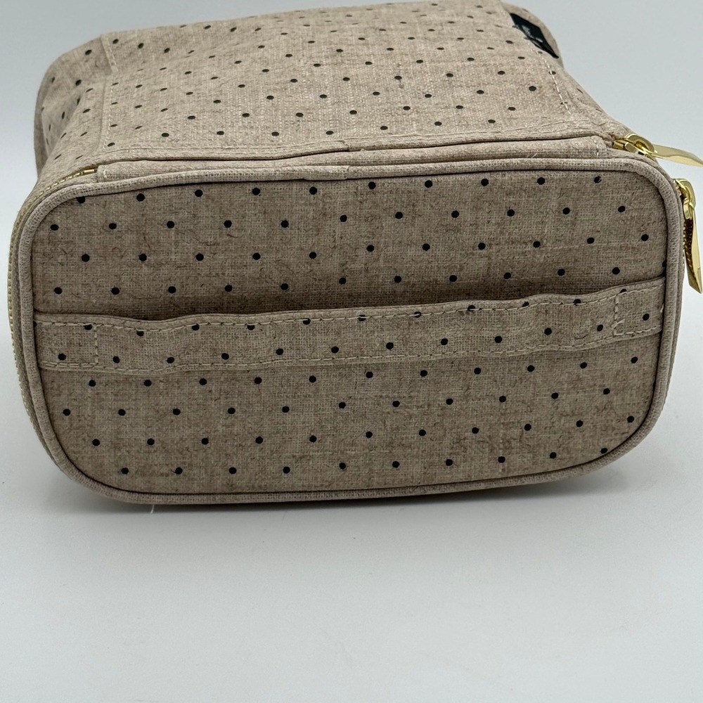 Kate Spade New York Out To Lunch Polka Dot Insulated Lunch Bag Tote Beige Black - Picture 6 of 9